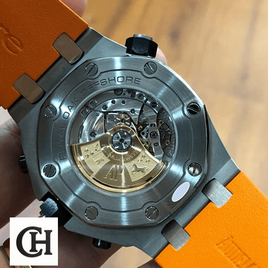 Audemars Piguet Royal Oak Offshore Steel Mechanism Case upside view