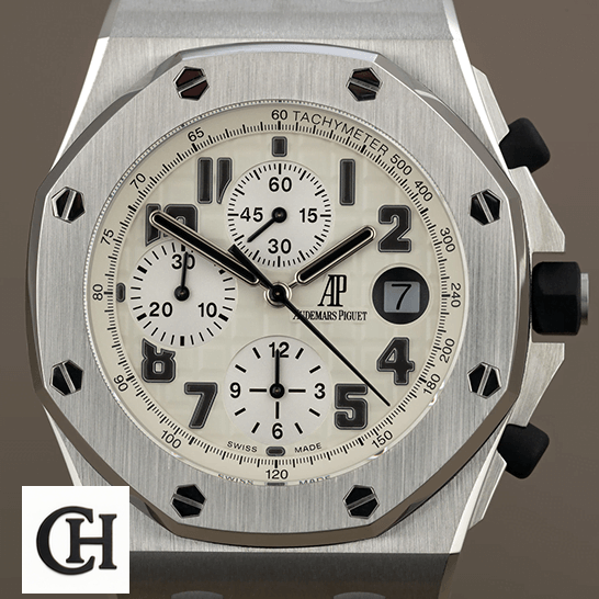 Audemars Piguet Royal Oak Offshore 26170ST.OO.D091CR.01 Audemnars Piguet 26170ST.OO_.D091CR.01 Royal Oak White Dial front view
