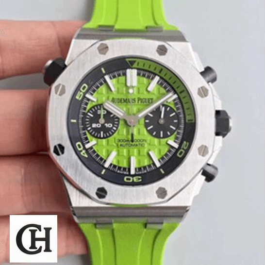 Audemars Piguet Royal Oak Offshore 26703ST.OO.A051CA.01 Collector’s audemars piguet royal oak offshore Audemars Piguet Royal Oak Green Dial on the hand