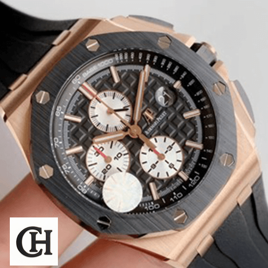 Audemars Piguet Royal Oak Offshore 26401RO.OO.A002CA.01 Premium Duplicate audemars piguet royal oak offshore novelty chronograph 26401RO.OO.A002CA Audemars Piguet Royal Oak Black Dial Gold Case on the hand