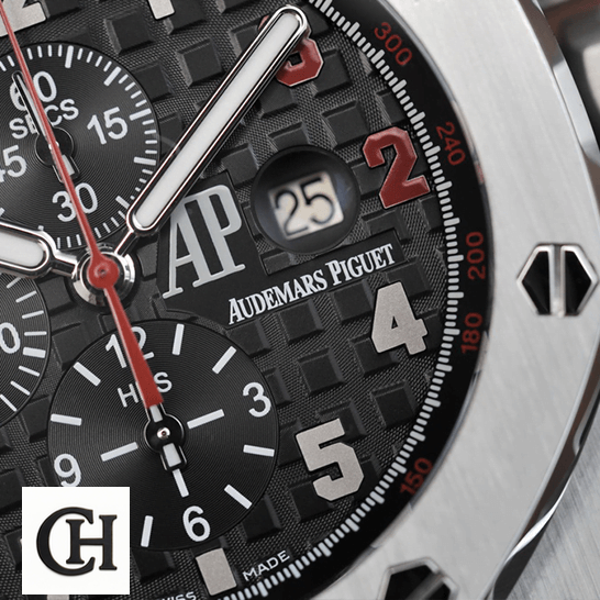 Audemars Piguet Royal Oak Offshore 26133ST.OO.A101CR.01 Audemars Piguet Royal Oak Black Dial red second hand