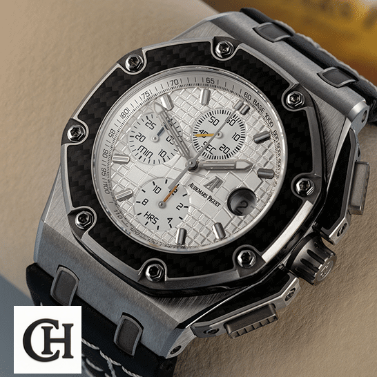 Ap Royal Oak 26030IO.OO_.D001IN.01 White Dial on the cream stand