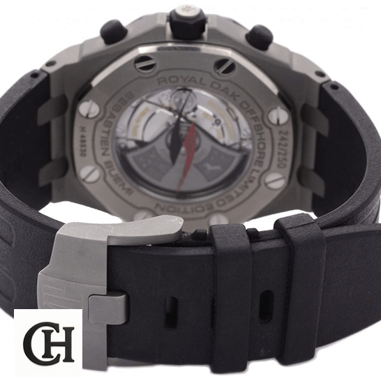 Audemars Piguet Royal Oak Offshore 26207IO.OO.A002CA.01 "Sebastien Buemi" Mirror audemarspiguet royaloakoffshore 26207IO.OO back Audemars Piguet Royal Oak Black Rubber Bracelet steel closed clasp
