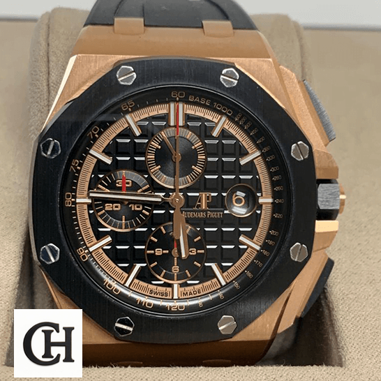 Audemars Piguet Royal Oak Offshore 26208ST.OO.D305CR.01 Audemars Piguet Royal Oak Gold Black Bezel in the box