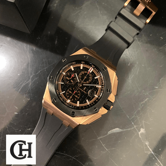 Audemars Piguet Royal Oak Offshore 26208ST.OO.D305CR.01 Audemars Piguet Royal Oak Offshore Black Rubber Bracelet ın the ceramic
