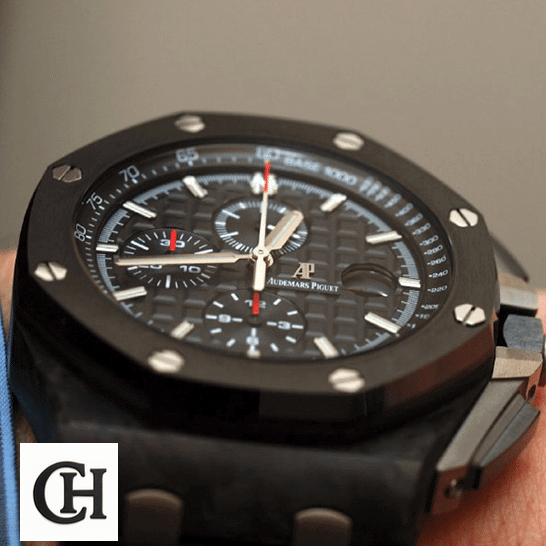 Audemars Piguet 26402CE.OO_.A002CA.01 Black Dial on the man wrist