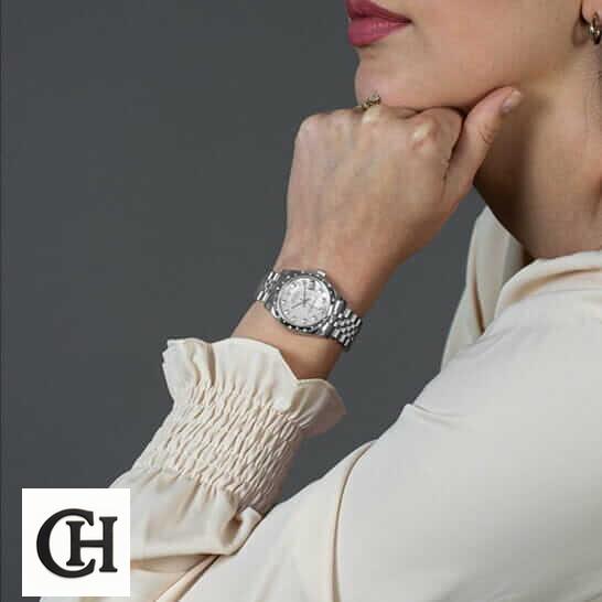 Rolex Datejust 178344 Mother Pearl Diamond Dial on the women wrist