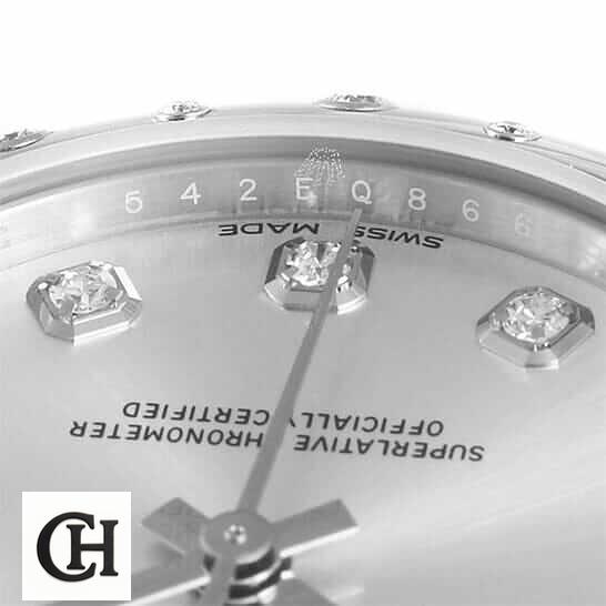 Rolex Datejust Diamond Dial close view