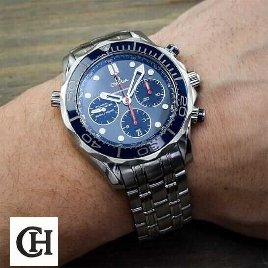 Omega Seamaster Diver Co-Axial Chronograph 212.30.44.50.03.001 Mirror omega 300m chronograph 1 Omega Seamaster 300m Blue Dial Chronograph Steel on the wrist