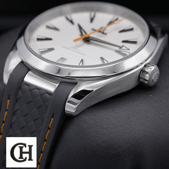 Omega Aqua Terra 220.12.41.21.02.002 White Dial black background