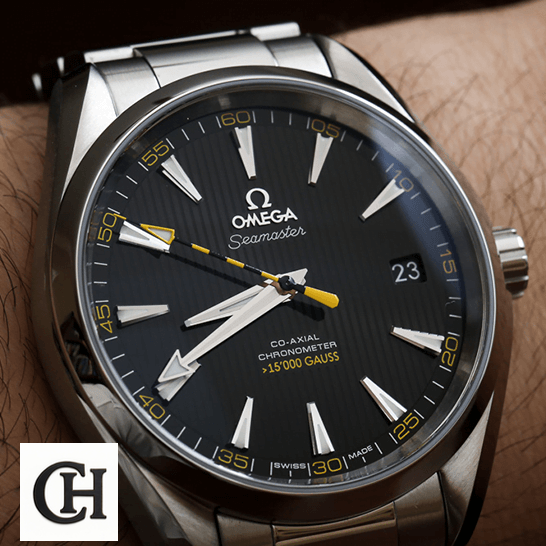 Omega Seamaster Black Dial on the wrist