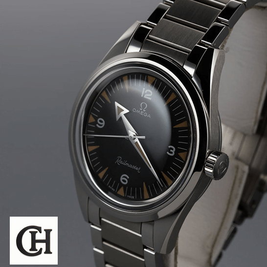 Omega Seamaster 220.10.38.20.01.002 Black Dial side view gray background