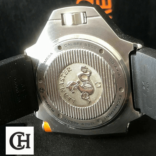 Omega Seamaster Railmaster Ploprof 224.32.55.21.01.001 upside view