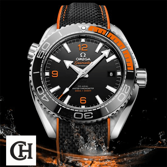 Omega Column Wheel omega seamaster planet ocean 215.32.44.21.01.001 1 1 1 Omega Seamaster Black Dial Orange Bezel black background
