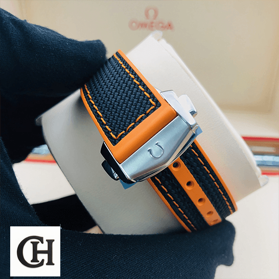 Omega Column Wheel omega seamaster planet ocean 215.32.44.21.01.001 man bracelet 1 Omega Seamaster Planet Ocean Orange Blue Bracelet stainless steel clasp