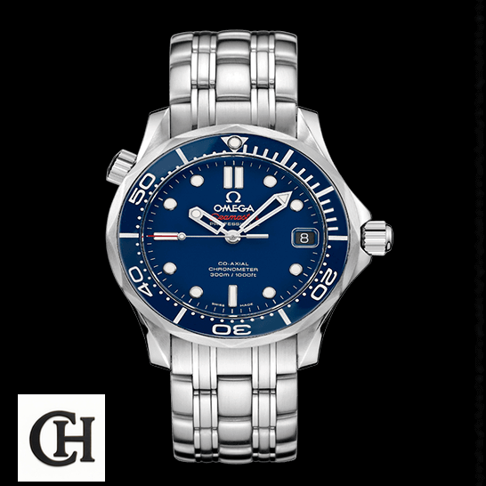Omega Seamaster Steel Ref. 212.30.36.20.03.001 Master omega seamaster 300m steel 212 30 36 20 03 001 blue dial front two Omega Seamaster 212_30_36_20_03_001 300m Steel Blue Dial black background