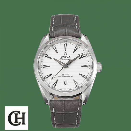 Omega Seamaster Aqua Terra Co-Axial Master Chronometer 220.13.38.20.02.001 Superior omega seamaster aqua terra steel 220.13.38.20.02 man Omega Seamastet White Dial Rubber Grey Bracelet green background