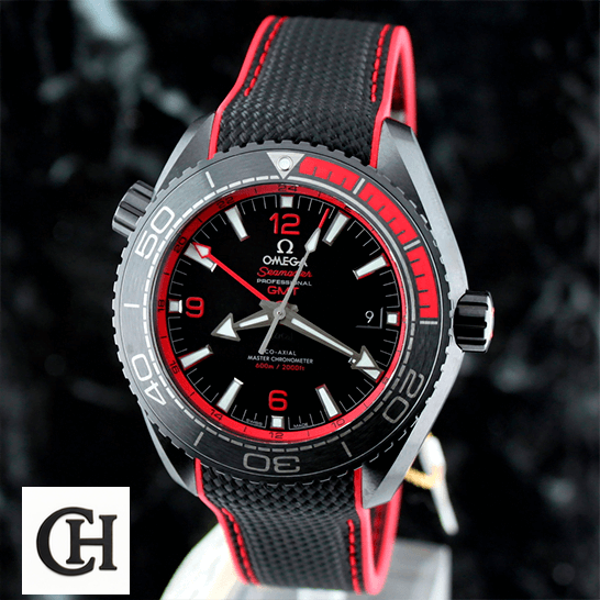 Omega Seamaster Planet Ocean Co-Axial Master Chronometer 215.92.46.22.01.003 Omega Seamaster Planet Ocean Ceramic Black Dial front view