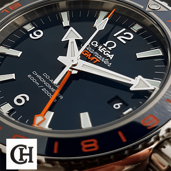 Omega Seamaster Gmt Blue Dial orange second hand