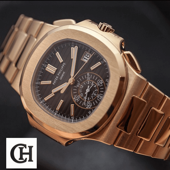 Patek Philippe Nautilus 5980 Brown Dial Premium Duplicate patek philippe nautilus dial Patek Philippe Nautilus Geneve Black Dial Rose Gold Bracelet black background