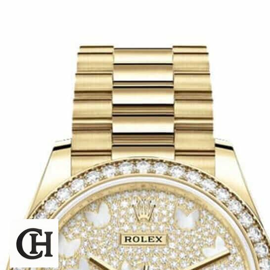 Rolex Datejust 278288RBR "Butterfly" Masterpiece Rolex Datejust 278288RBR-0011 Yellow Gold And Diamond Automatic Mother Pearl Butterfly Dial Oyster