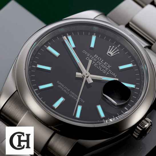 Rolex Datejust 115200-0004 Supreme rolex datejust 115200 Rolex 115200 Datejust Black Dial dial phosphor