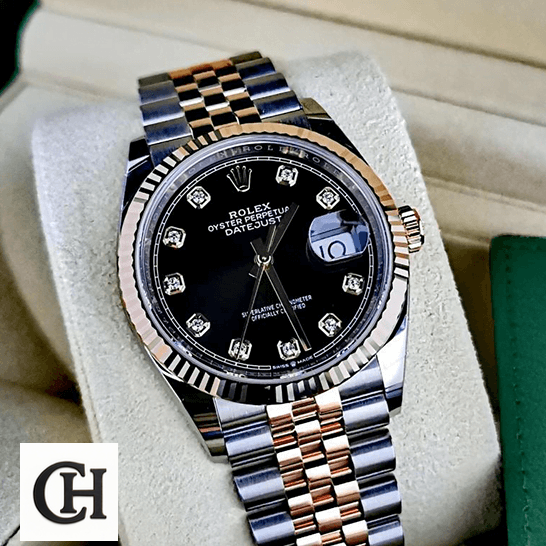 Rolex Datejust 126231 Everose Gold Jubilee in the rolex box