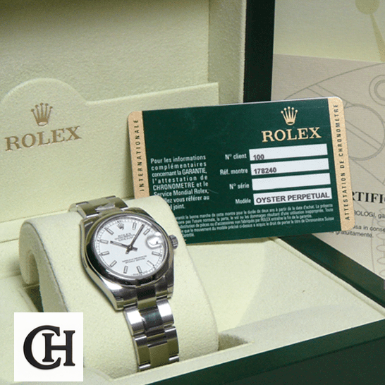 Rolex Datejust 178240 Steel Smooth Bezel Perfect Edition Rolex Datejust 178240 Silver White Dial & Guarantee Card