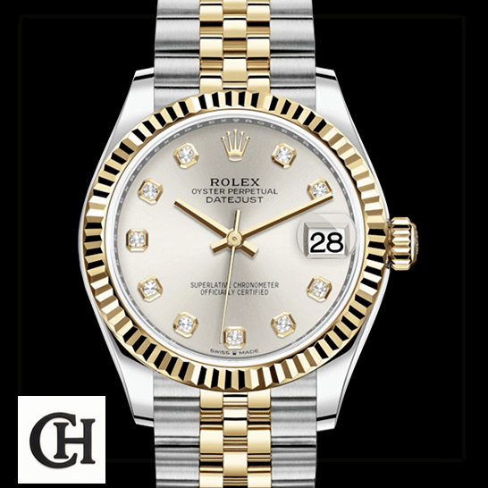 Rolex Datejust 278273-0020 Steel And Yellow Gold Silver With Diamond Dial Jubilee