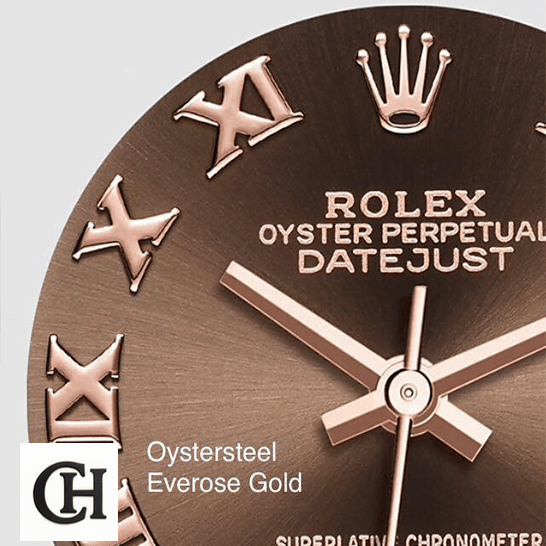 Rolex Lady-Datejust 279161 Chocolate Roman Dial Mirror Rolex Datejust Chocolate Roman Dial white background