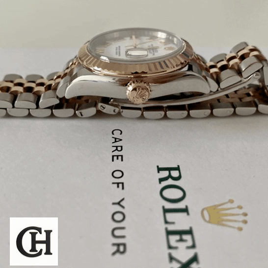 Rolex Datejust 279171 Rose Gold Crown Pusher Rigth Side