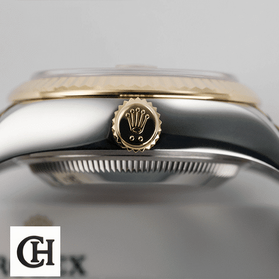 Rolex Lady-Datejust 279173 MOP Diamond Dial Edition Rolex Lady-Datejust 279173-0019 S.Steel Case Yellow Gold Crown Pusher