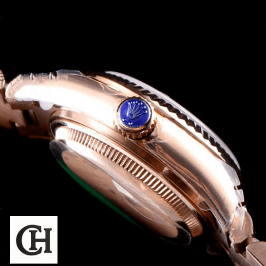 Rolex Lady-Datejust 279175 Everose Gold Authentic Rolex Lady-Datejust 279175 S.Steel Case Right Side Crown Pusher