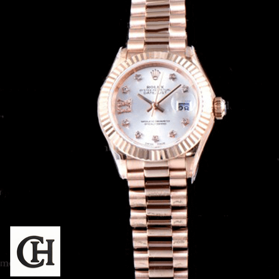 Rolex Lady-Datejust 279175 Everose Gold Authentic Rolex Lady Datejust Rose Gold 279175 Fluted Bezel Rose Gold Oyster