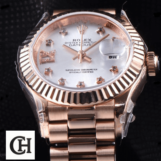 Rolex Lady-Datejust 279175 Everose Gold Authentic Rolex Lady Datejust Rose Gold 279175 White Dial with Diamonds Dot