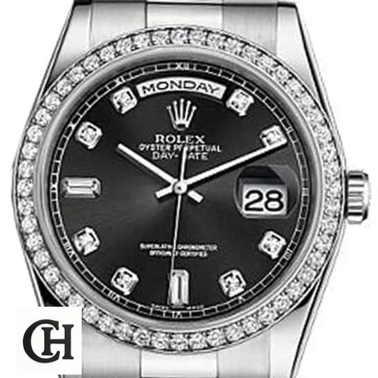Rolex Day-Date White Diamond 228349RBR First-Class Rolex Day-Date White Diamond Bezel
