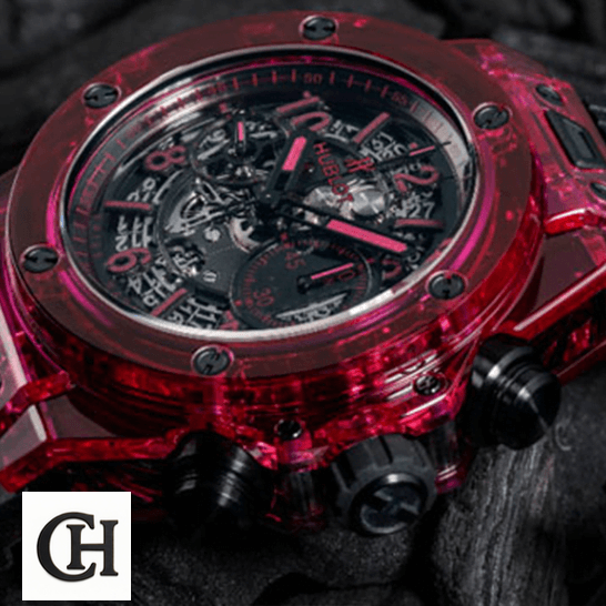 Hublot 411.JR_.4901.RT Big Bang Unico Red Sapphierre crown / push button