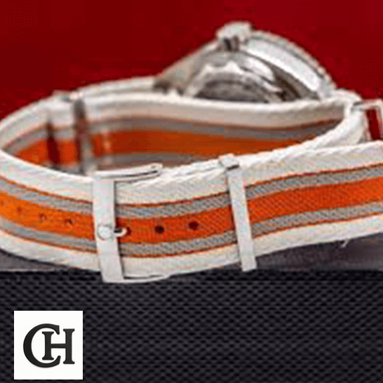 Omega Seamaster Orange & White Bracelet upside view