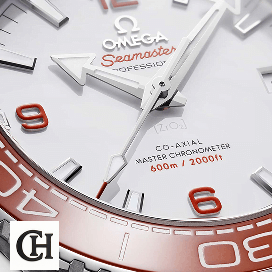 Omega Seamaster Planet Ocean 600m White Dial orange bezel