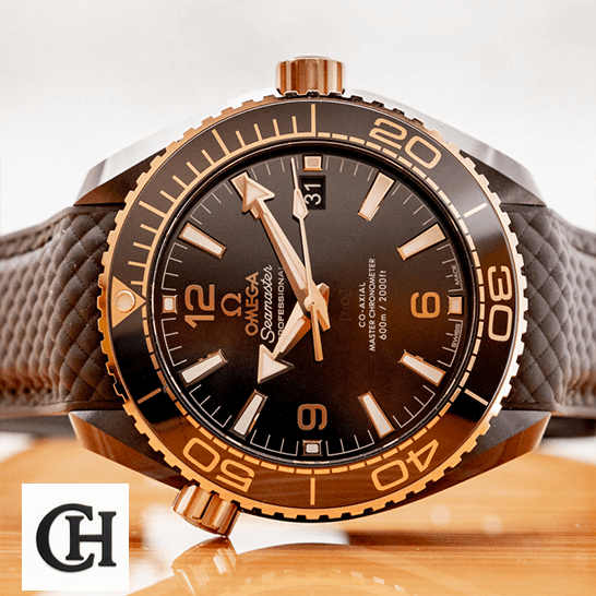 Omega Seamaster Diver Ceramic 215.62.40.20.13.001 Ultra Accurate Omega Seamaster 215.62.40.20.13.001 Planet Ocean Ceramic Brown Dial