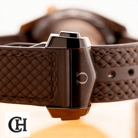 Omega Seamaster Diver Ceramic 215.62.40.20.13.001 Ultra Accurate Omega Seamaster Leather Brown Bracelet stainless steel closed clasp
