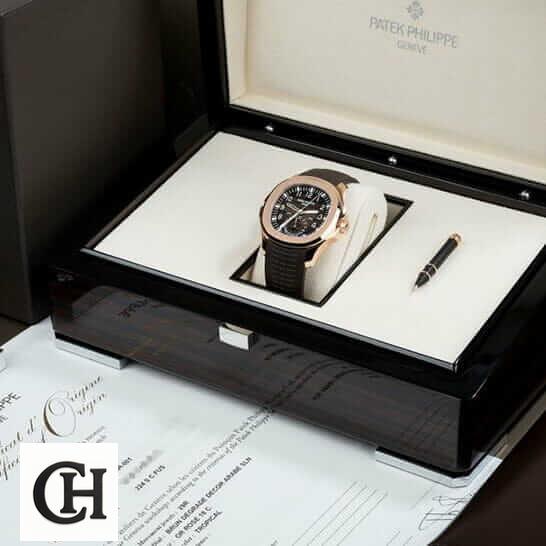 Patek Philippe Travel Time Black Dial Gold Bezel in the box