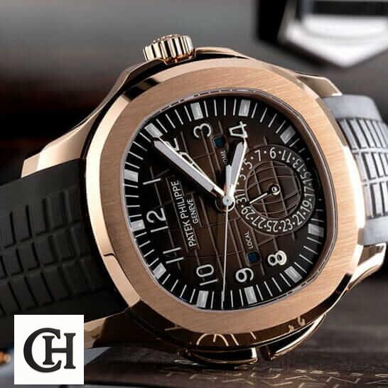 Patek Philippe Geneve Travel Time Brown Dial side view