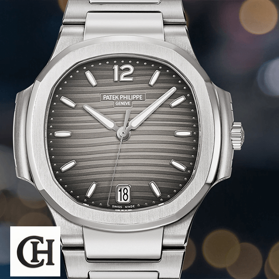 Patek Philippe Nautilus 7118/1A "Smoke Gray Dial" Premium Edition patek philippe nautilus 71181A 011 front Patek Philippe Nautilus 71181A-011 Grey Dial Steel Bezel front view