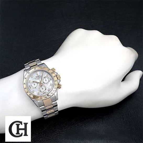 Rolex Daytona Two Tone White Dial 116523 Oyster on the wrist