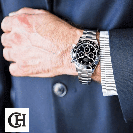 Rolex Daytona 116500LN the man in the suit has a Rolex Daytona 116500ln-0002
