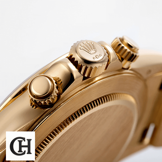Rolex Daytona 116523 Yellow Gold Case Crown & Button Pusher