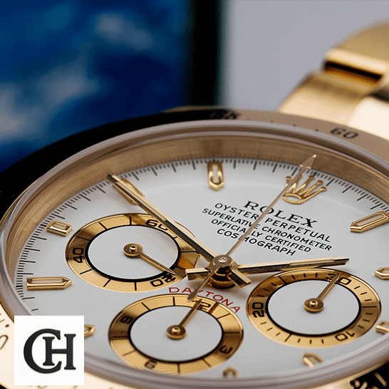 Rolex Daytona Gold Tone White Dial on the Rolex Logo 116523