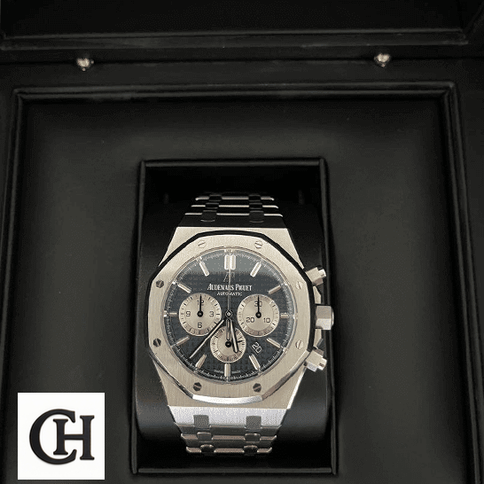 AP Royal Oak Chronograph 26331ST Supreme Audemars Piguet Royal Oak Blue Dial Steel Case in the black box