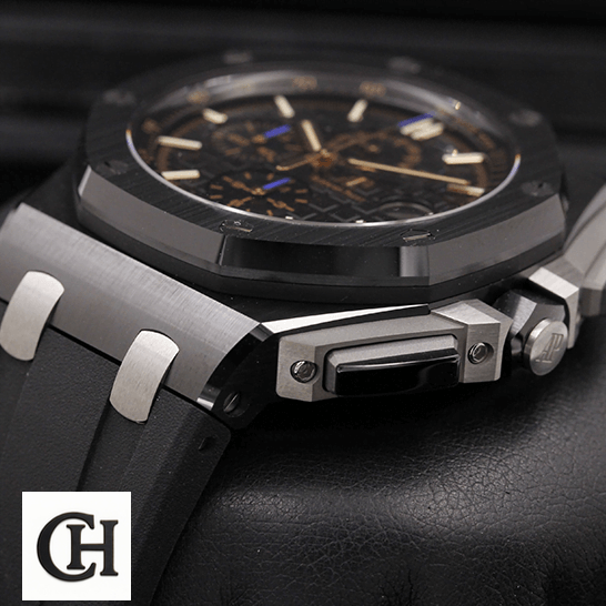 AP Royal Oak Offshore 26405CE.OO.A002CA.02 "Black Ceramic" Edition audemars piguet royaloakoffshore 26405CE.OO.A002CA.02 Audemars Piguet 26405CE.OO_.A002CA.02 Royal Oak Black Dial black background